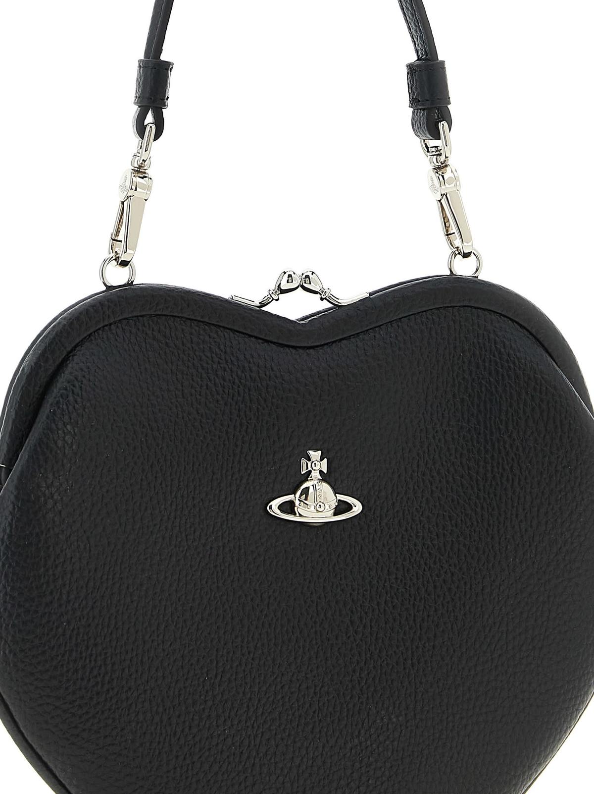 Vivienne Westwood Belle Heart Frame Handbag - Black - Image 3 of 4