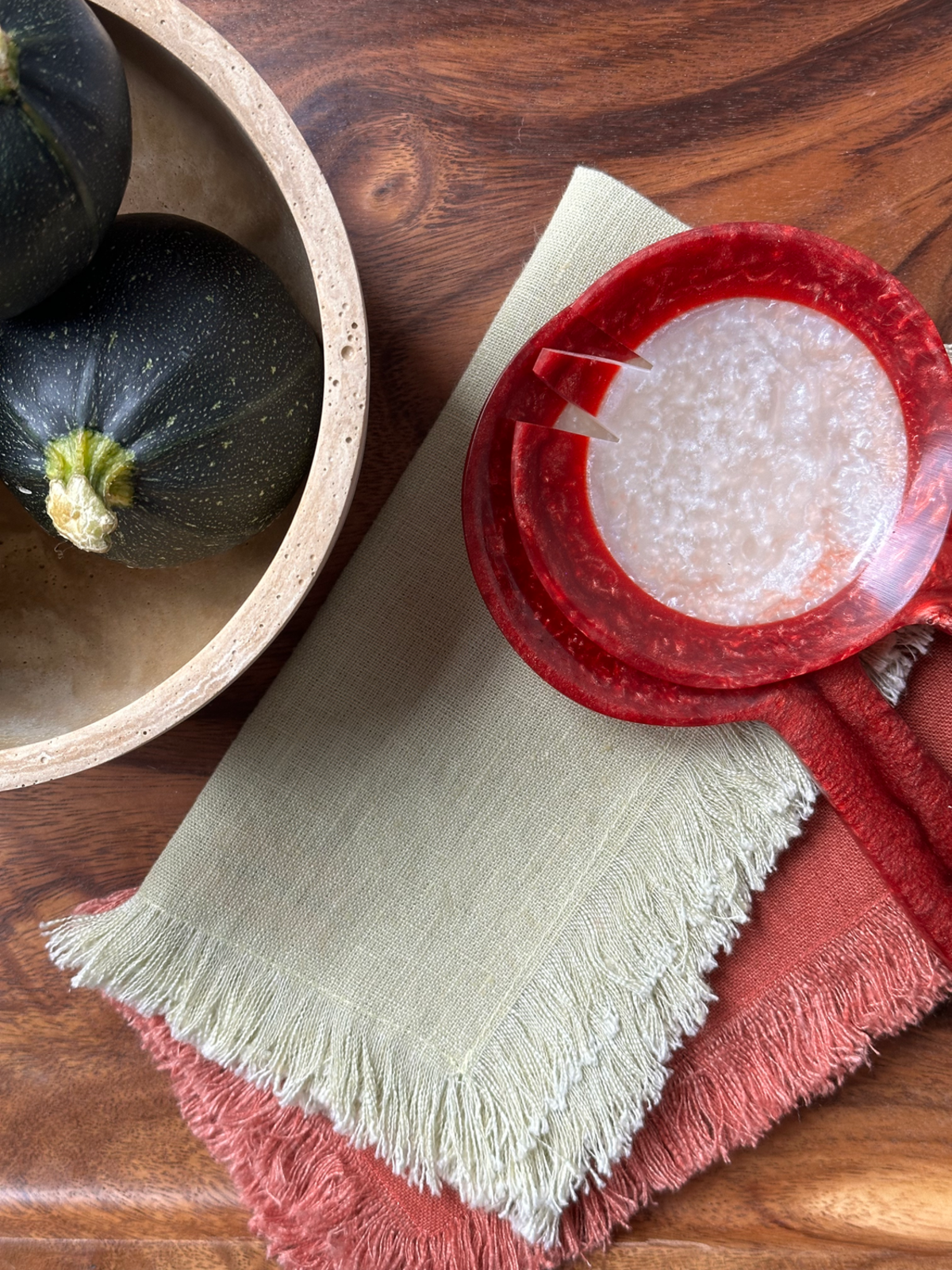 Studio Noticed Mixing Hands Salad Servers - Burgundy - Image 2 of 4