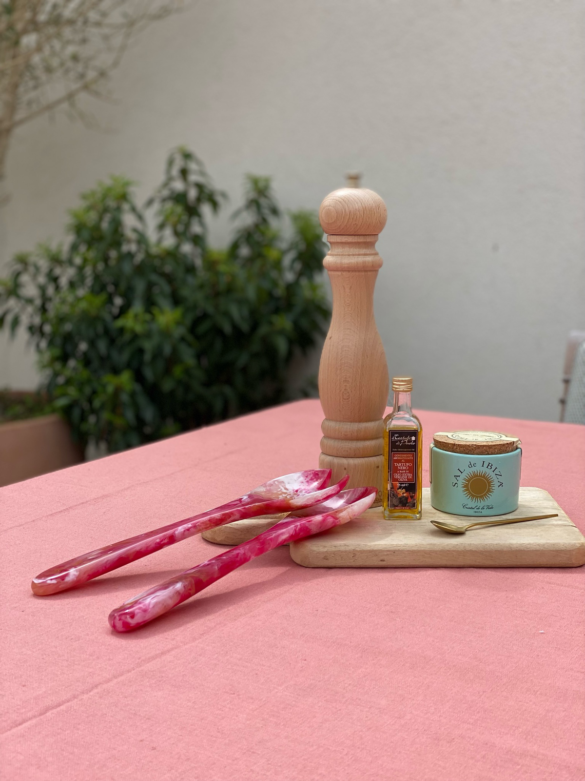 Studio Noticed Pink Salad Servers - Image 2 of 3