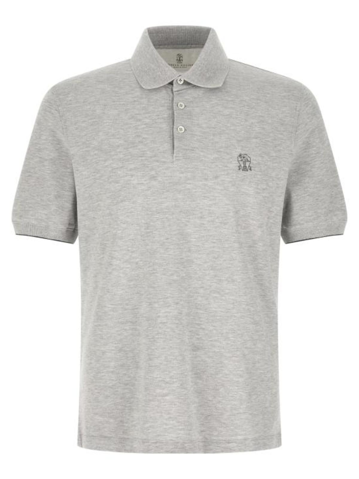 Brunello Cucinelli Polo Shirt - Light Grey - Image 1 of 4