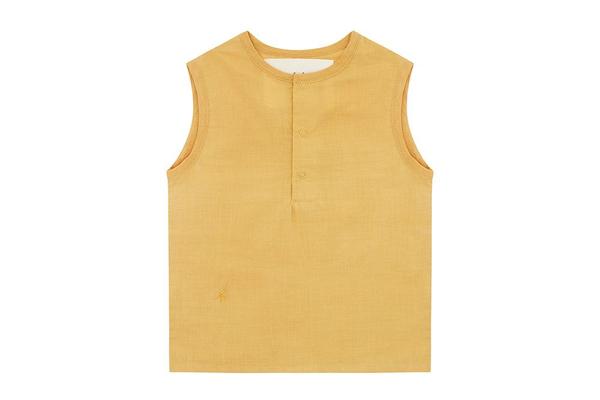 Kids Vild House of Little Organic Woven Sleeveless Top - Mustard Yellow Kids Vild House of Little Organic Woven Sleeveless Top - Mustard Yellow