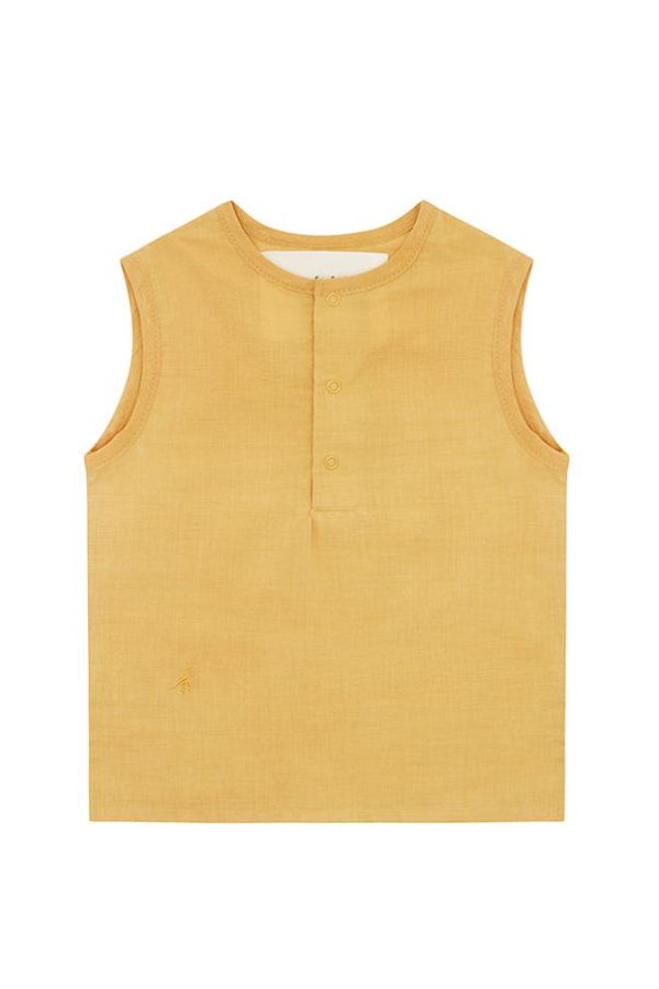Kids Vild House of Little Organic Woven Sleeveless Top - Mustard Yellow