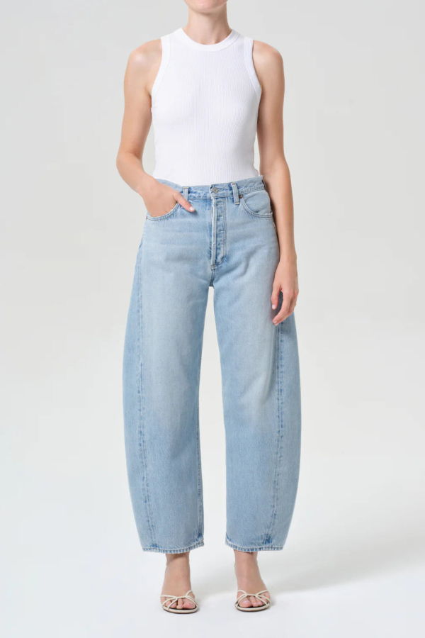 AGOLDE Luna High Rise Pieced Taper Jeans - Addition