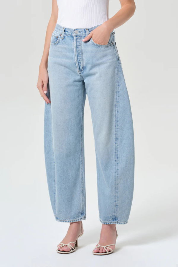 AGOLDE Luna High Rise Pieced Taper Jeans - Addition