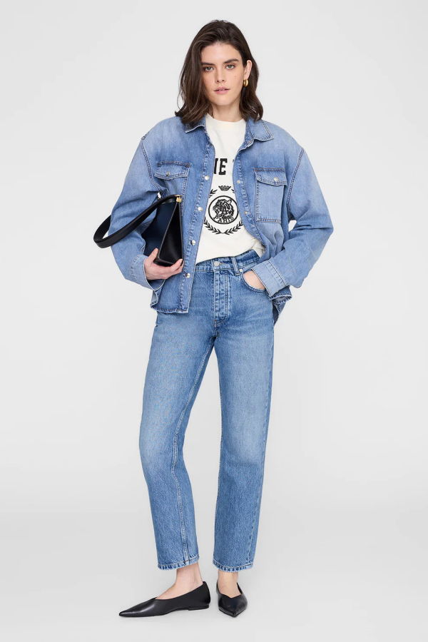 Anine Bing Jaylin Tee Collegiate Top