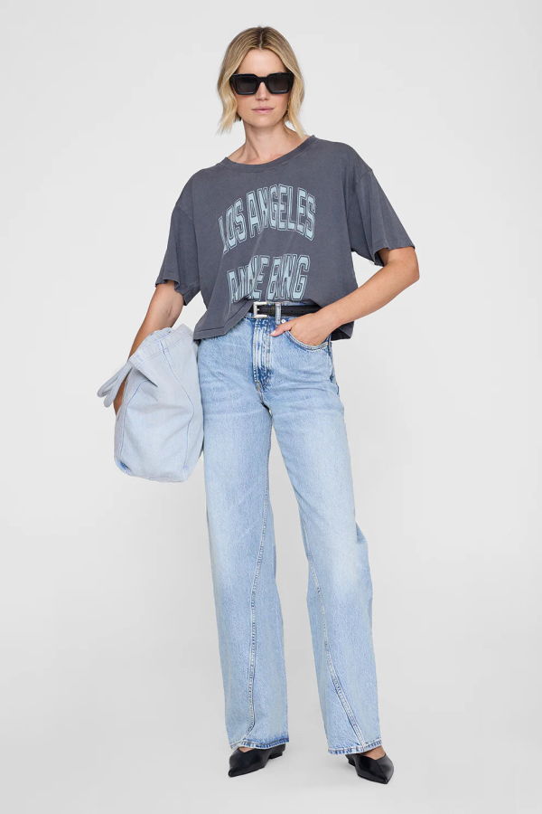 Anine Bing Johnny Cropped Tee