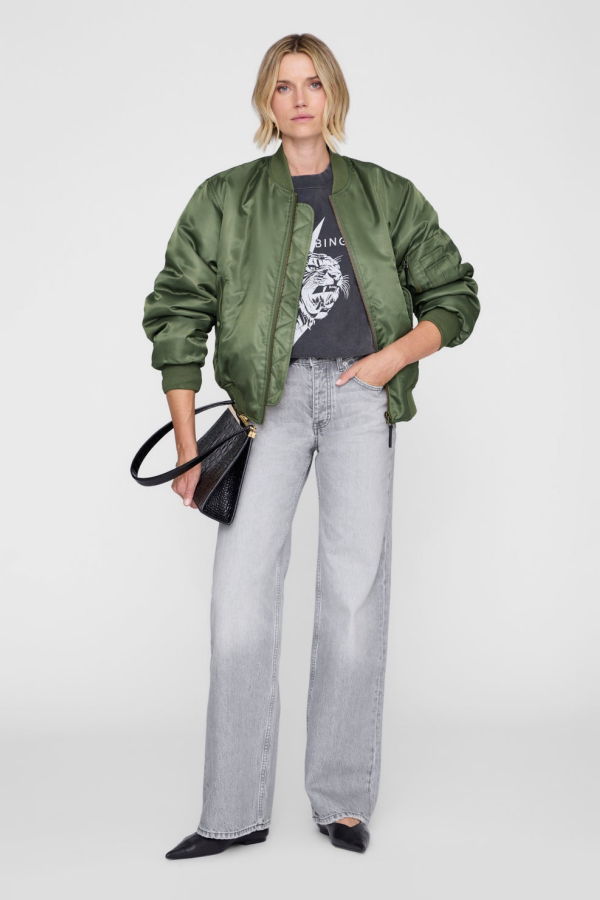 Anine Bing Miles Sweatshirt Tiger in Vintage Black