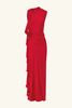 Shona Joy Agnes Draped Ruffled Maxi Dress - Cherry - Thumbnail 7