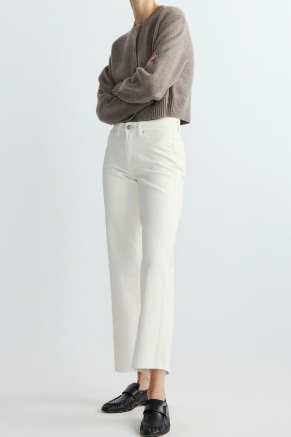 DL 1961 Pippa Refined Wide Leg Jeans - White