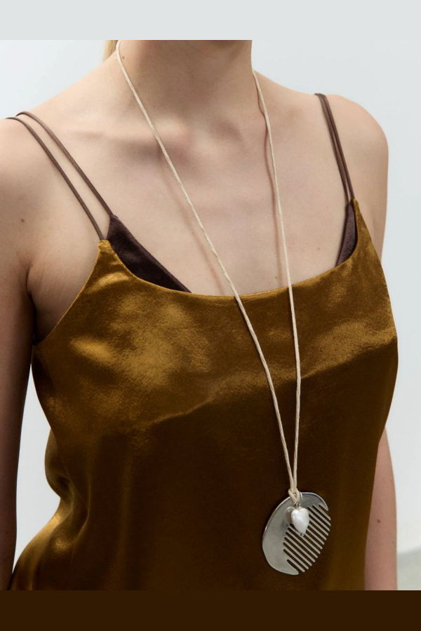 Alysi Shiny Satin Lingerie Top