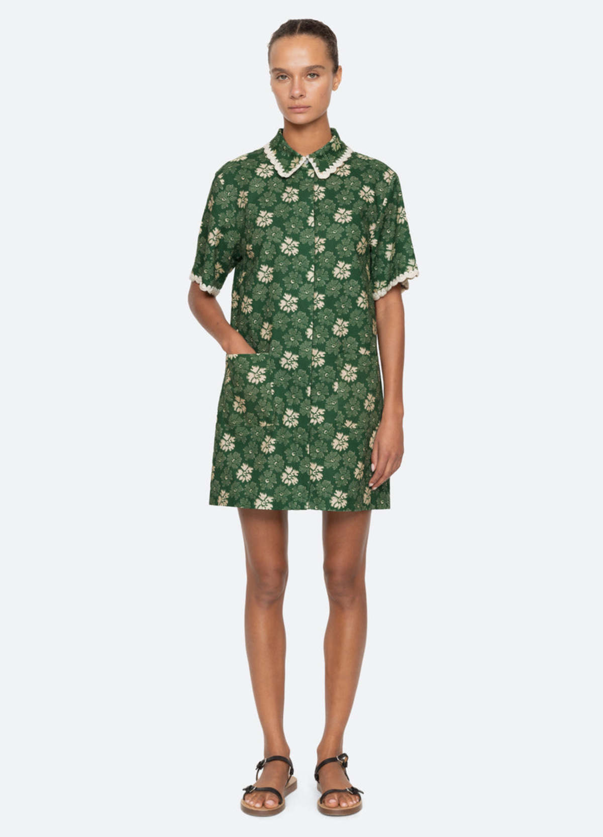 Sea NY Gloria Dress - Green - Image 4 of 5