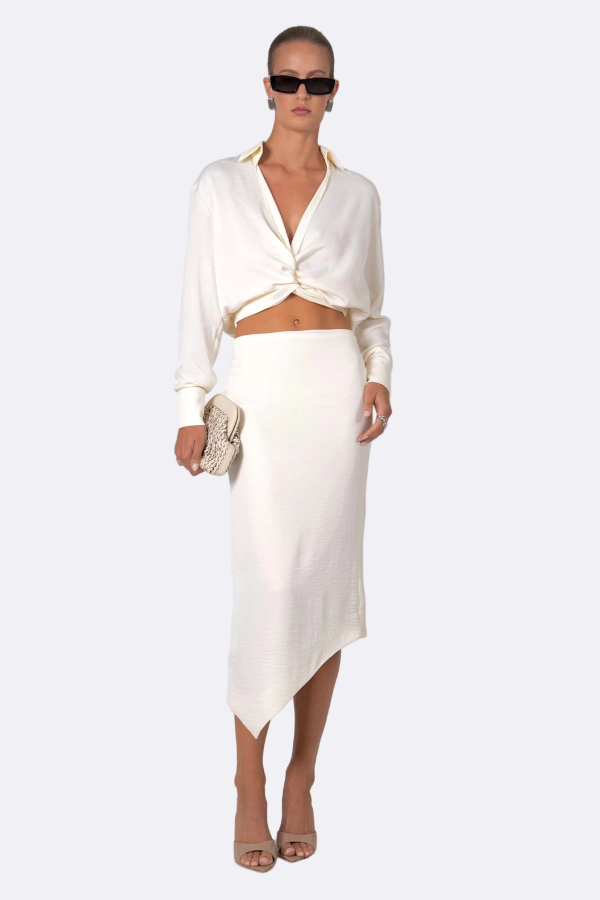 Nonchalant Label Liliane Crop Top - Vanilla