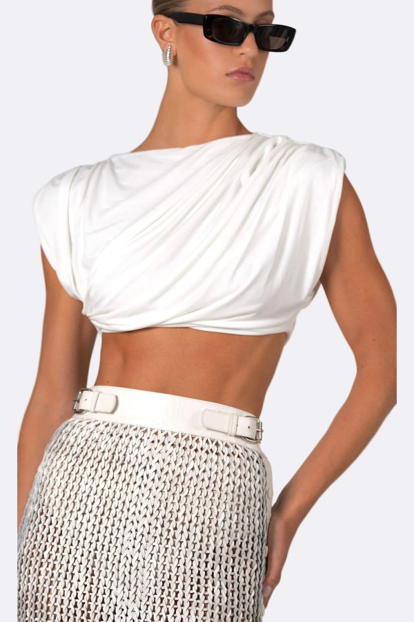 Nonchalant Label Lucinda Crop Top - White