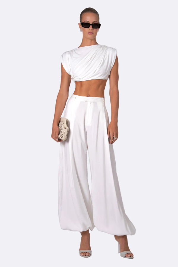 Nonchalant Label Lucinda Crop Top - White