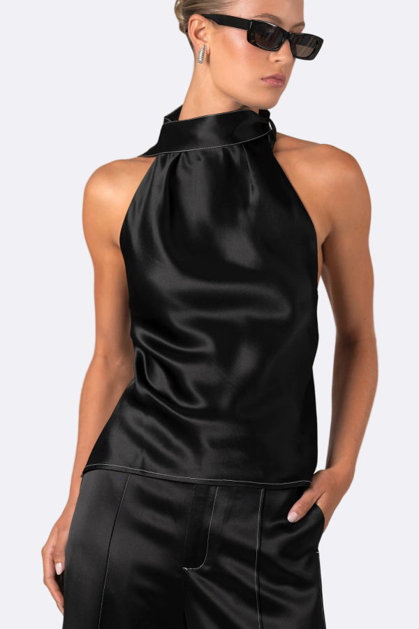 Nonchalant Label Lucy Top - Black