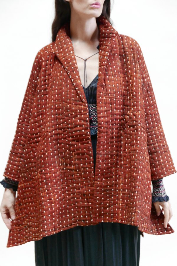 Neeru Kumar Quilted Swing Jacket - Rust Neeru Kumar Quilted Swing Jacket - Rust