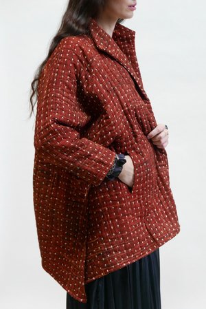 quilted swing coat