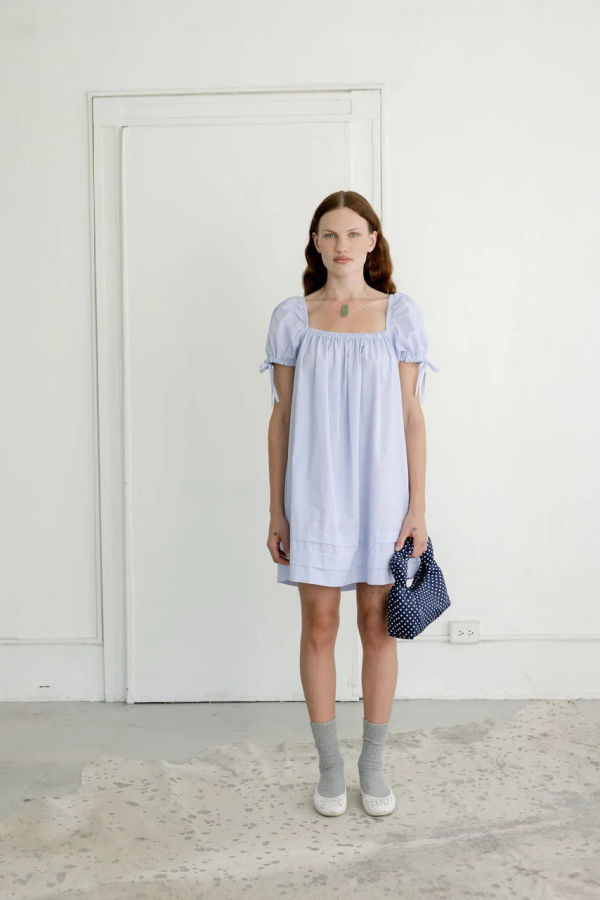 A Bronze Age Mazzy Dress - Micro Stripe