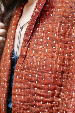 Neeru Kumar Quilted Swing Jacket - Rust Neeru Kumar Quilted Swing Jacket - Rust