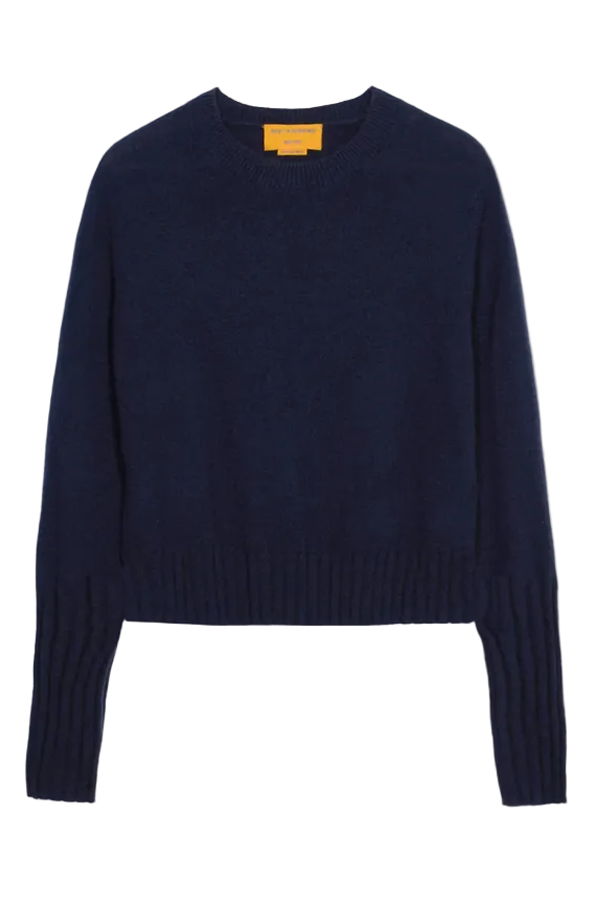 Guest in Residence Shrunken Crew Sweater - Midnight
