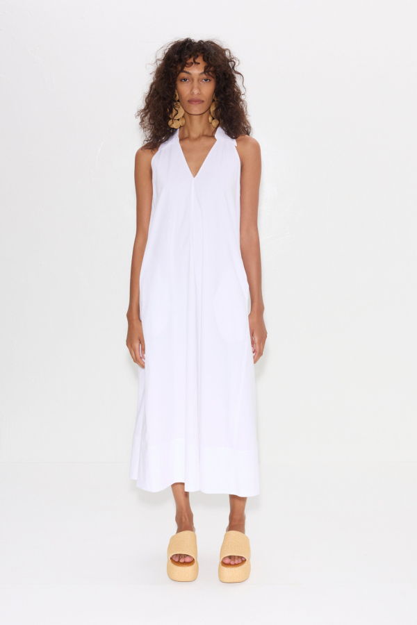 Simon Miller Nava Poplin Midi Dress - Macadamia