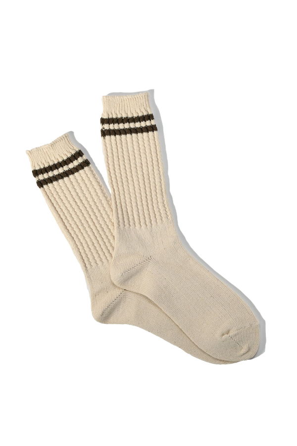 Anonymous Ism OC 2Line Pique Rib Crew Sock