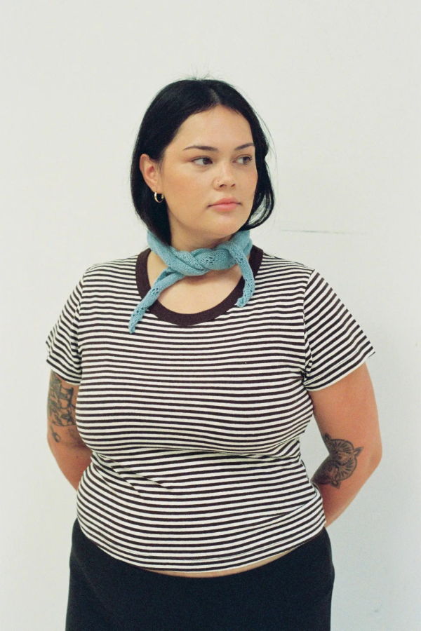 Merge T-Shirt Mini En Chanvre Tee - Chocolate