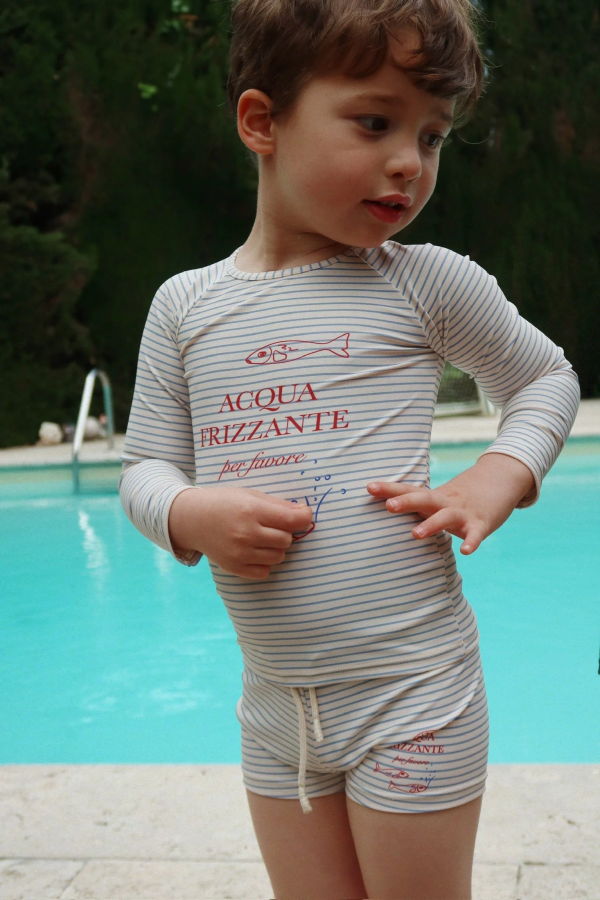 KIDS konges slojd Aster Swim Blouse Top - Stripe Blue