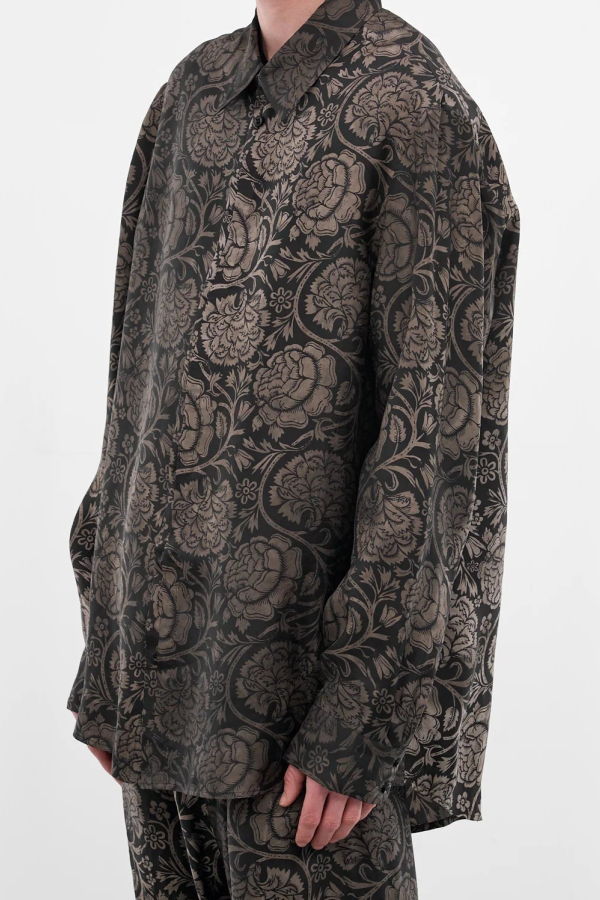 Uma Wang Floral Print Tab Top