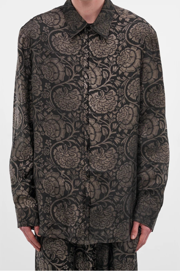 Uma Wang Floral Print Tab Top