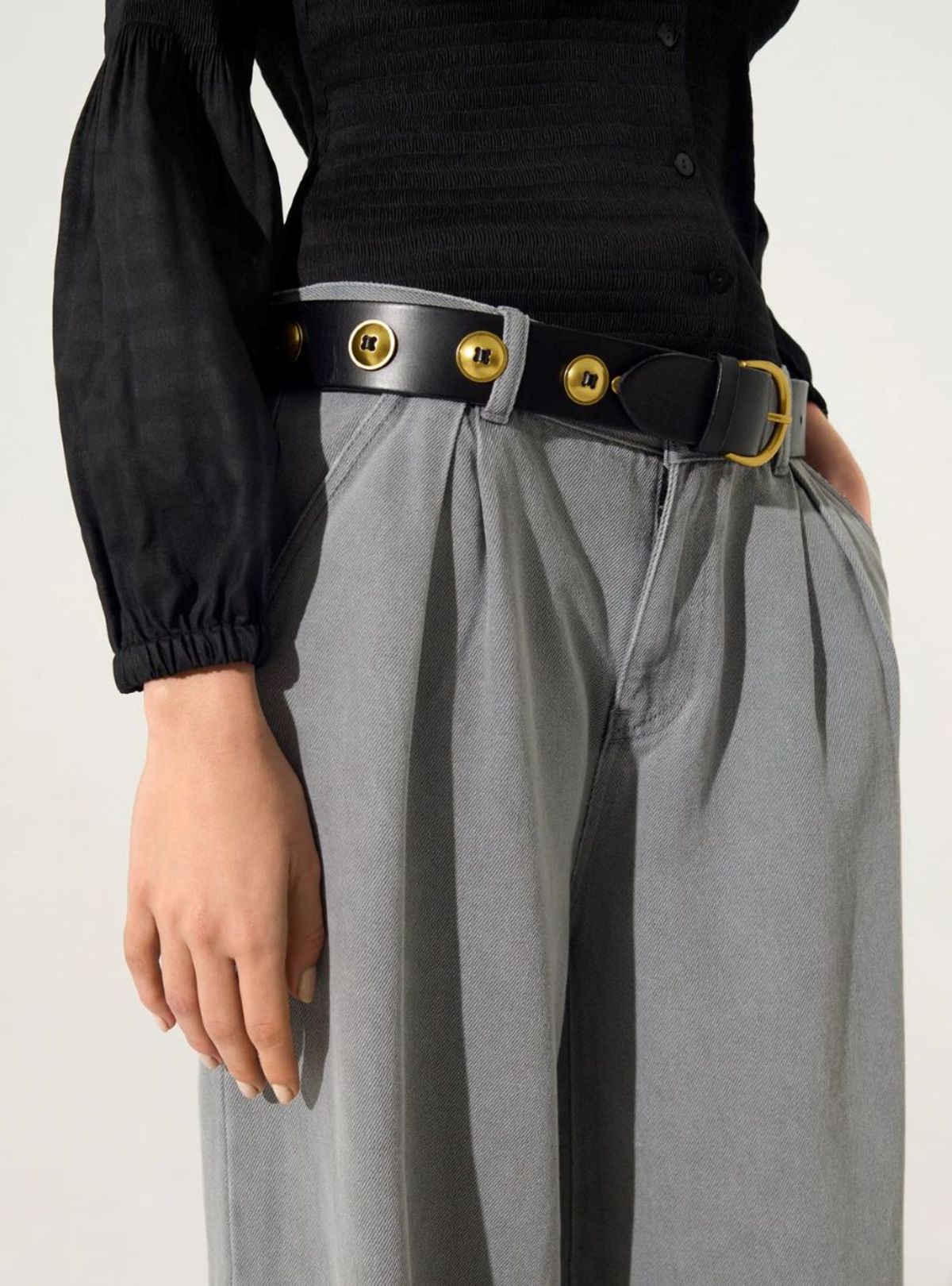 Cotélac Leather Belt With Cabochons - Image 2 of 3