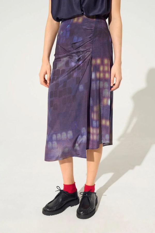 Cotélac Pleated Midi Skirt
