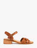 PENELOPE CHILVERS Heeled Shepherdess Leather Sandal - Tan - Thumbnail 2