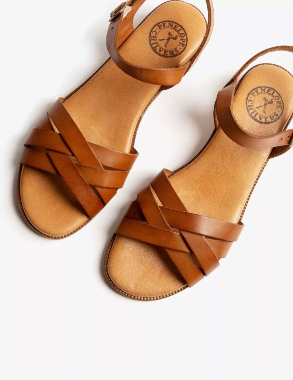PENELOPE CHILVERS Heeled Shepherdess Leather Sandal - Tan - Image 5 of 7