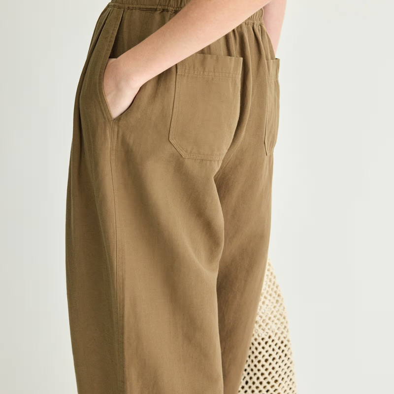 Apiece Apart Everyday Pull On Pant - Tobacco