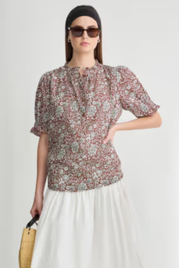 Apiece Apart Los Altos Top - Clay Floral
