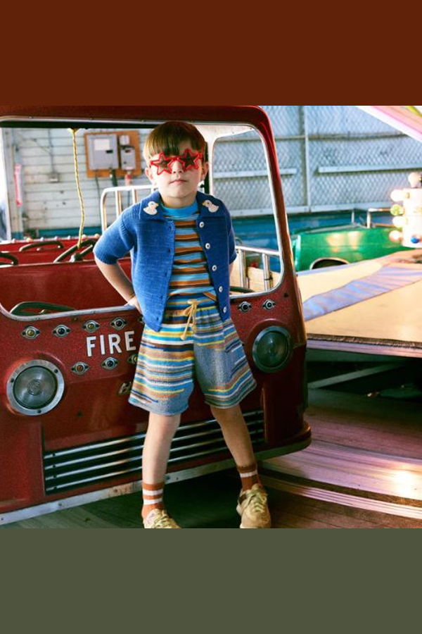 KIDS Misha & Puff Boxer Short - Dove Tapestry