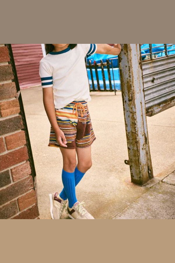 KIDS Misha & Puff Boxer Short - Cola Tapestry