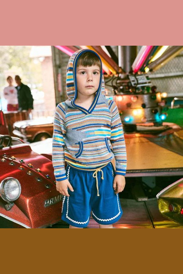 KIDS Misha & Puff Dove Tapestry Hoodie - Dove Tapestry