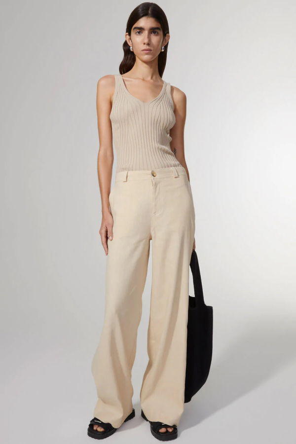 Rodebjer V-Neck Ribbed Tank