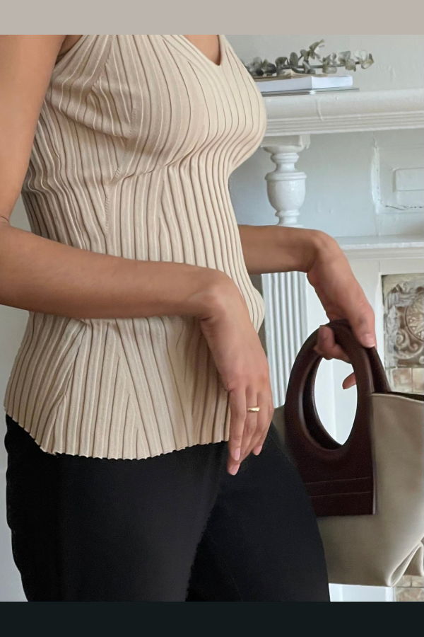 Rodebjer V-Neck Ribbed Tank