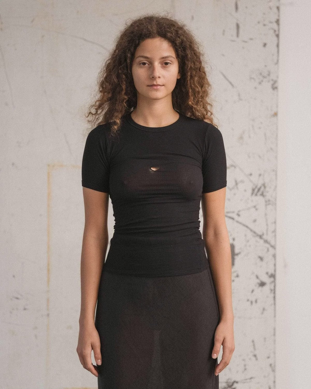 Baserange Heart Shortsleeve Tee - Black - Image 2 of 7