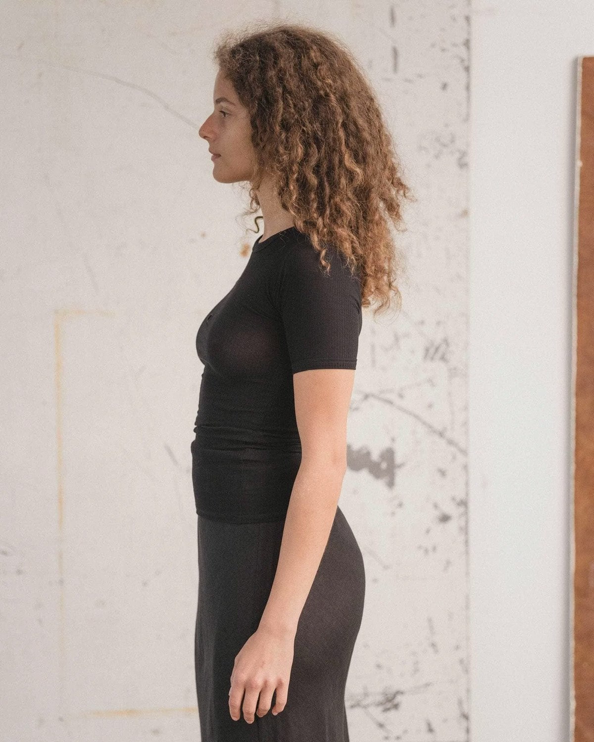 Baserange Heart Shortsleeve Tee - Black - Image 6 of 7