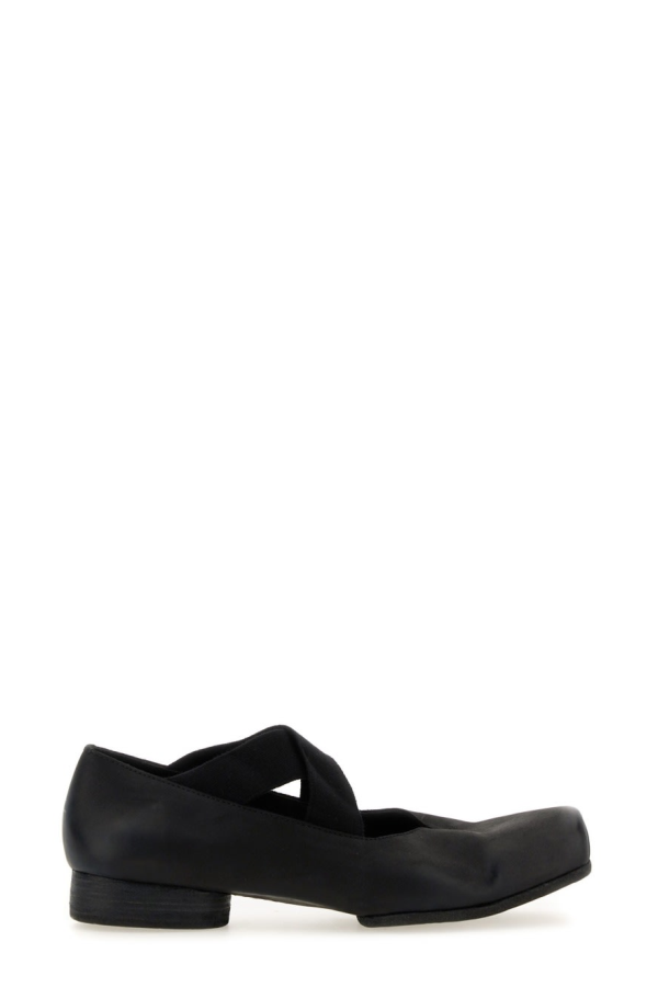 Uma Wang Leather Ballerina Flats - Black