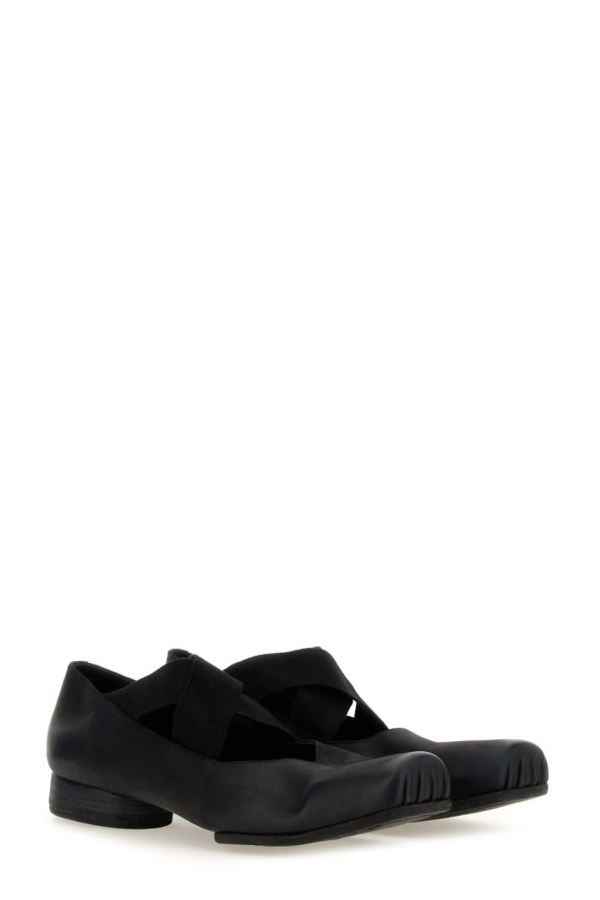 Uma Wang Leather Ballerina Flats - Black