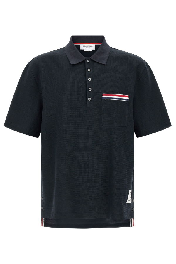 Thom Browne Nastro RWB Polo Shirt - Blue