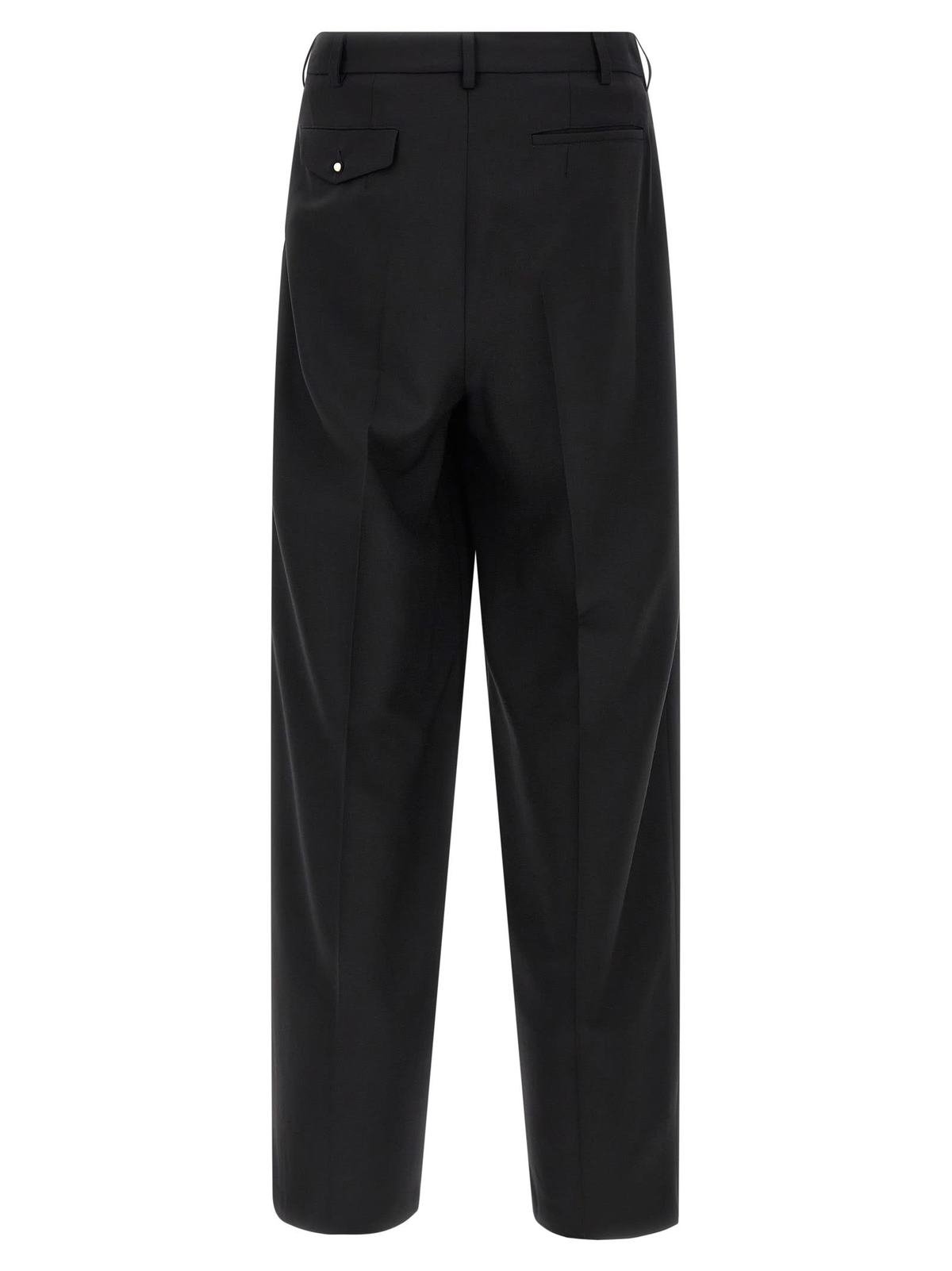 Magliano Classic Zip Double Pince Pants - Black - Image 2 of 4
