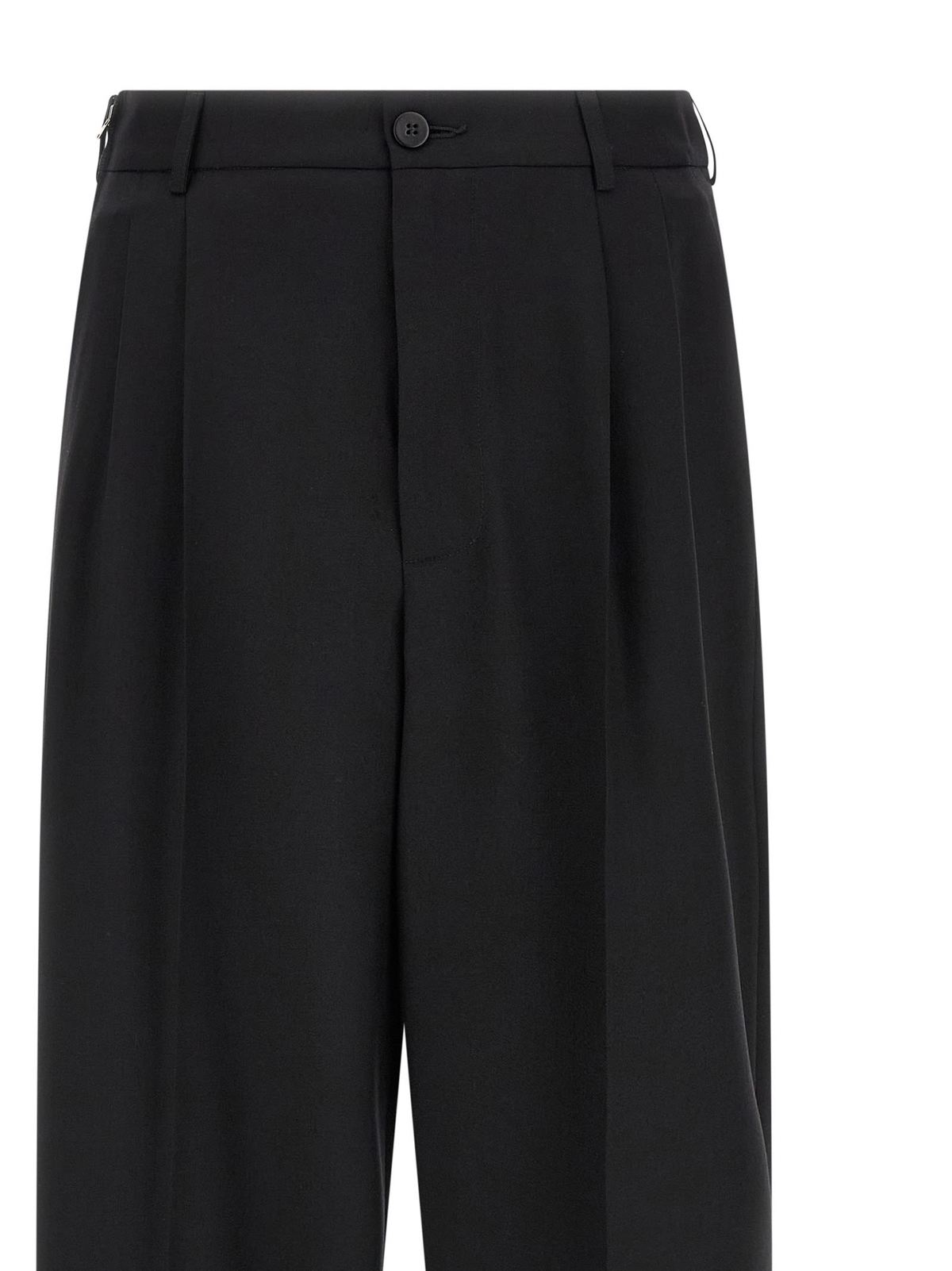 Magliano Classic Zip Double Pince Pants - Black - Image 3 of 4