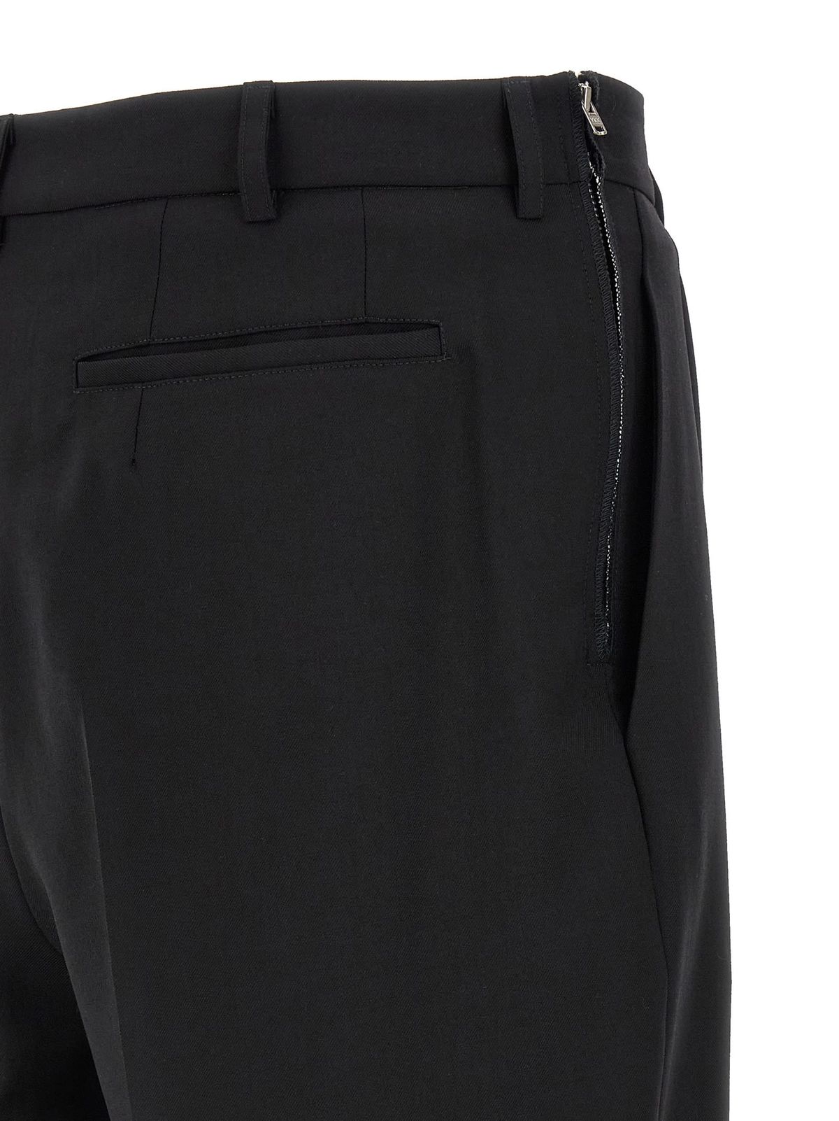 Magliano Classic Zip Double Pince Pants - Black - Image 4 of 4
