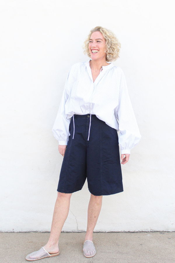 Colibri Aperture Blouse - White Check